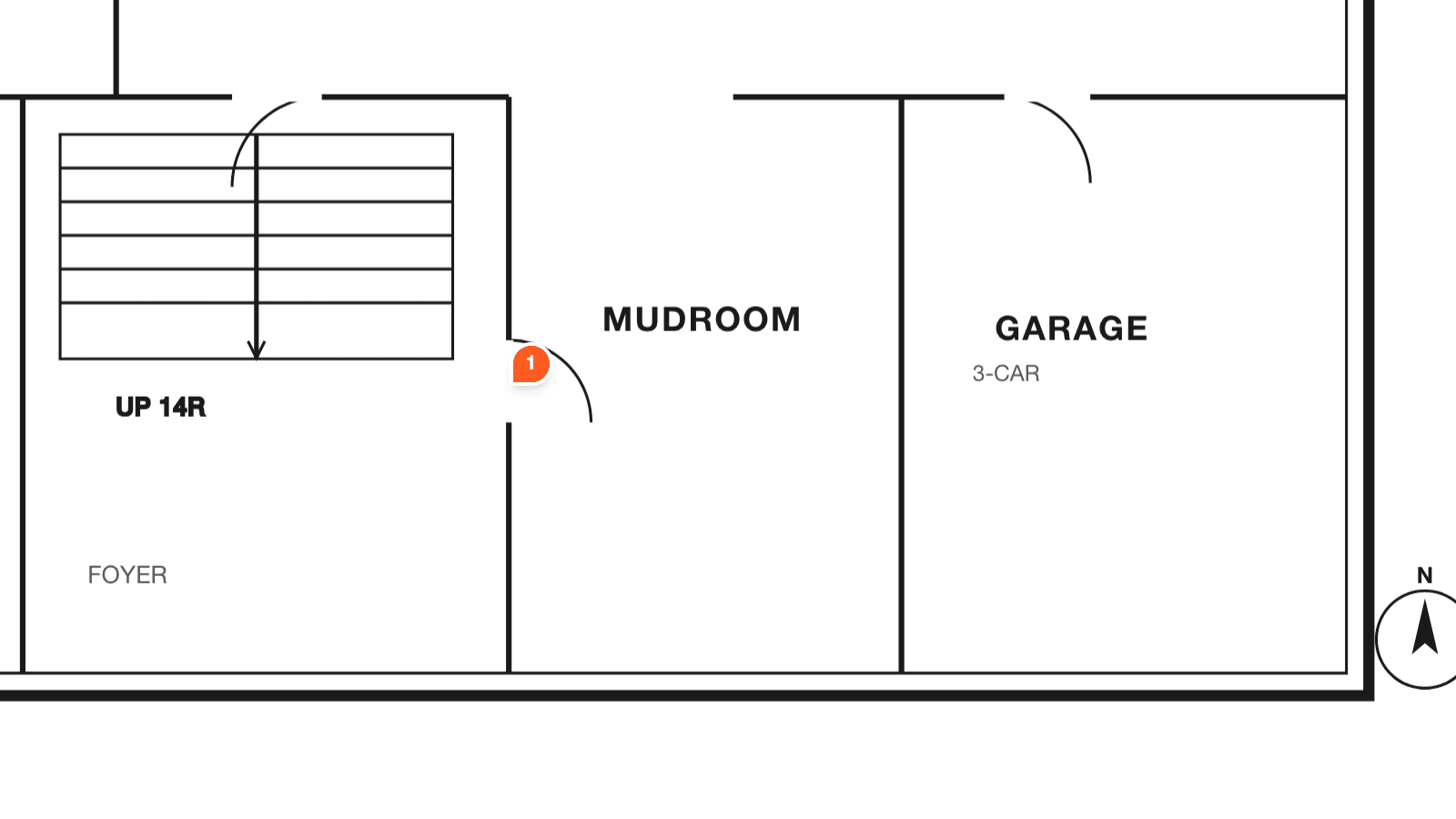 A punch item pinned to its exact location on the floor plan